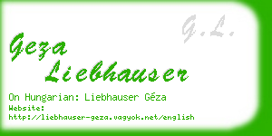 geza liebhauser business card